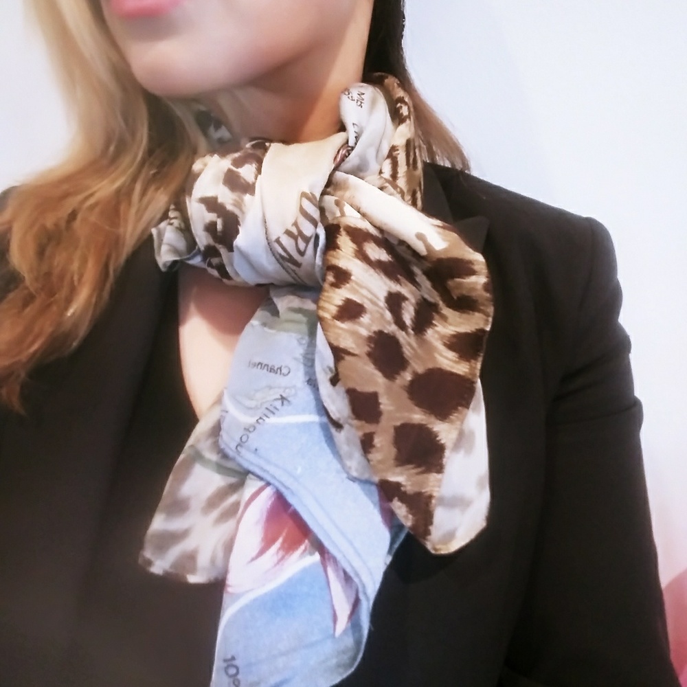 Beautiful silk scarf by Ralph Lauren. Square.